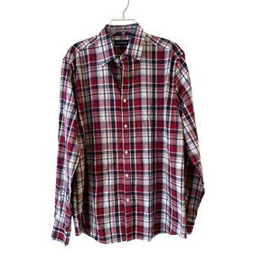 Jack Maverick Mens Long Sleeve Button Down Plaid Shirt Size L Tall NWOT Slim Fit